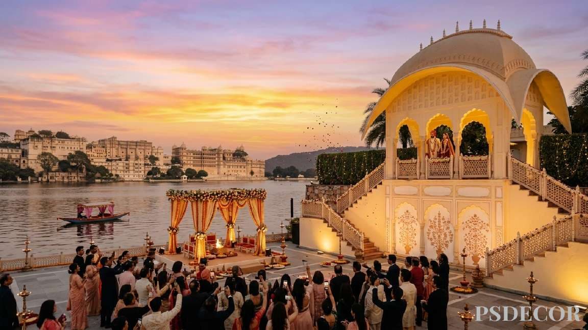 Top Indian Wedding Destinations for NRIs – Curated by PS Décor - Udaipur: The City of Lakes and Royal Romance