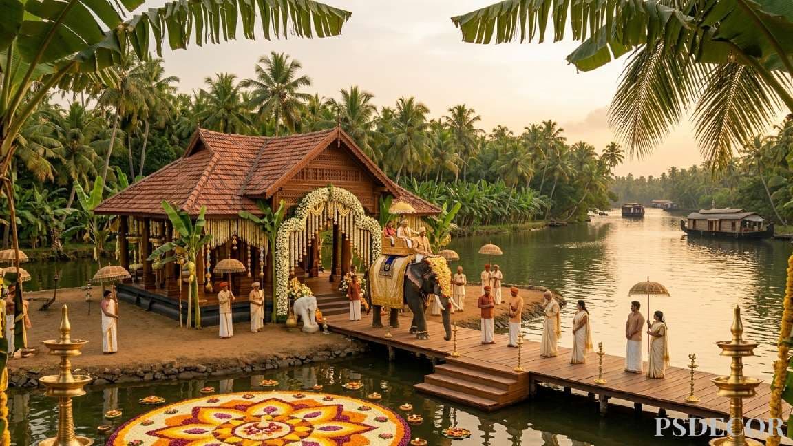 Top Indian Wedding Destinations for NRIs – Curated by PS Décor - Kerala: Serenity Wrapped in Natural Beauty
