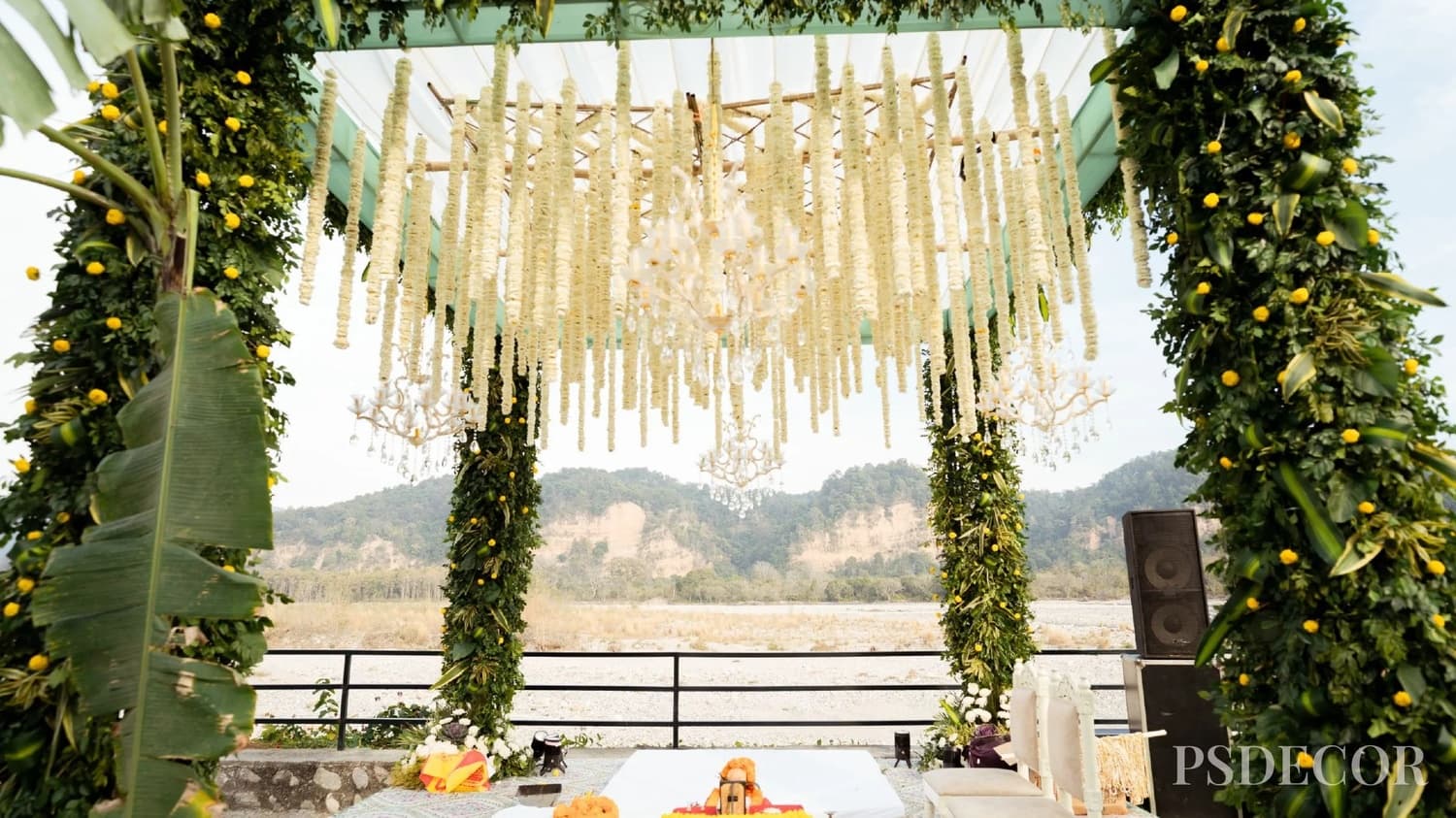 Real Wedding Photos from Jim Corbett Resorts – Budget, Décor & Inspiration Ideas - 4. The Forest-Fusion Mandap