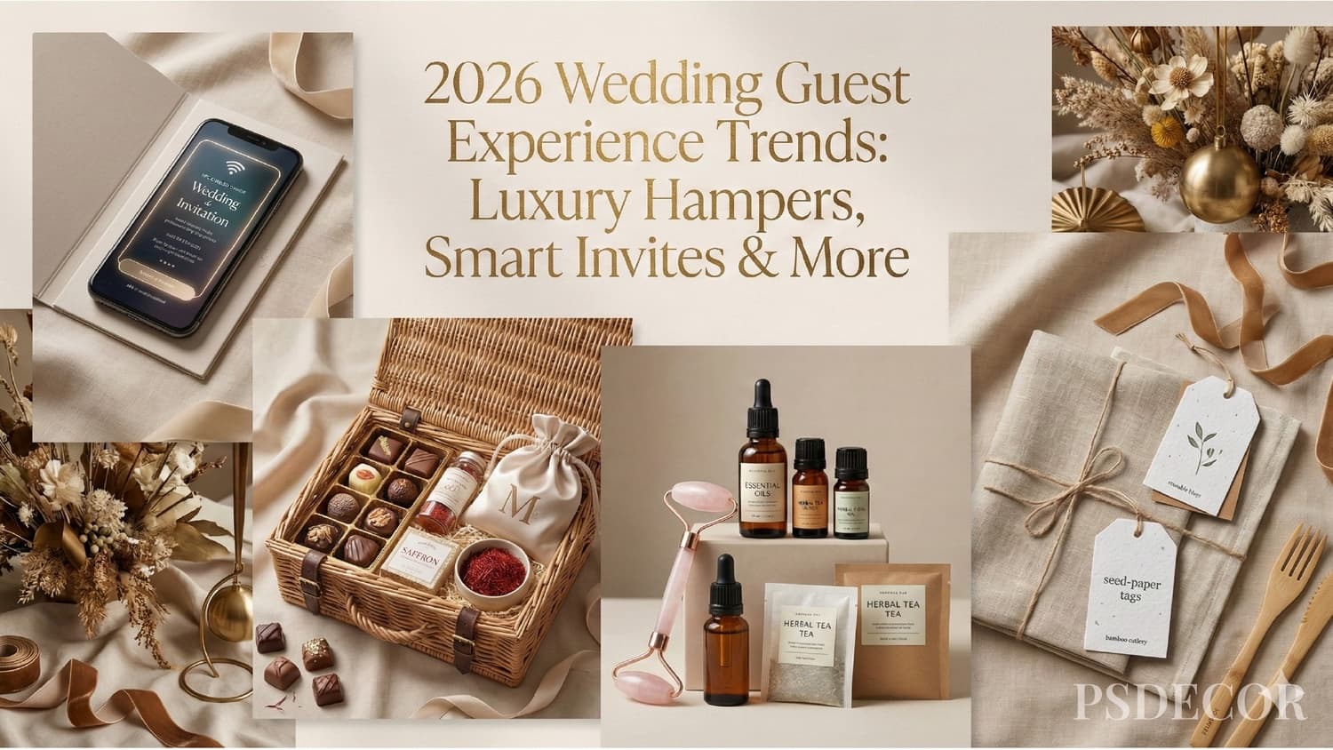 2026 Wedding Guest Experience Trends: Luxury Hampers, Smart Invites & More