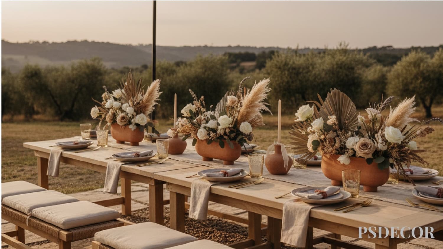 Most Loved Minimalist Wedding Decor Ideas for 2026 Couples - 4. Earth-Toned Palettes with a Single Accent Hue