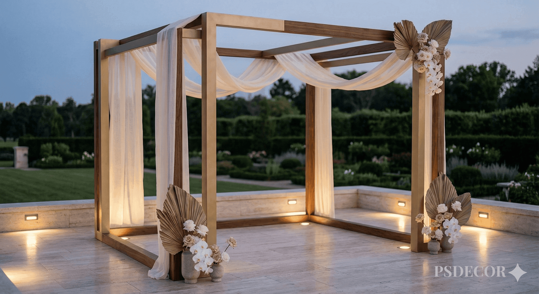 2026 Mandap Designs That Look Luxurious Without Overspending - 3. Architectural Frames Over Heavy Structures