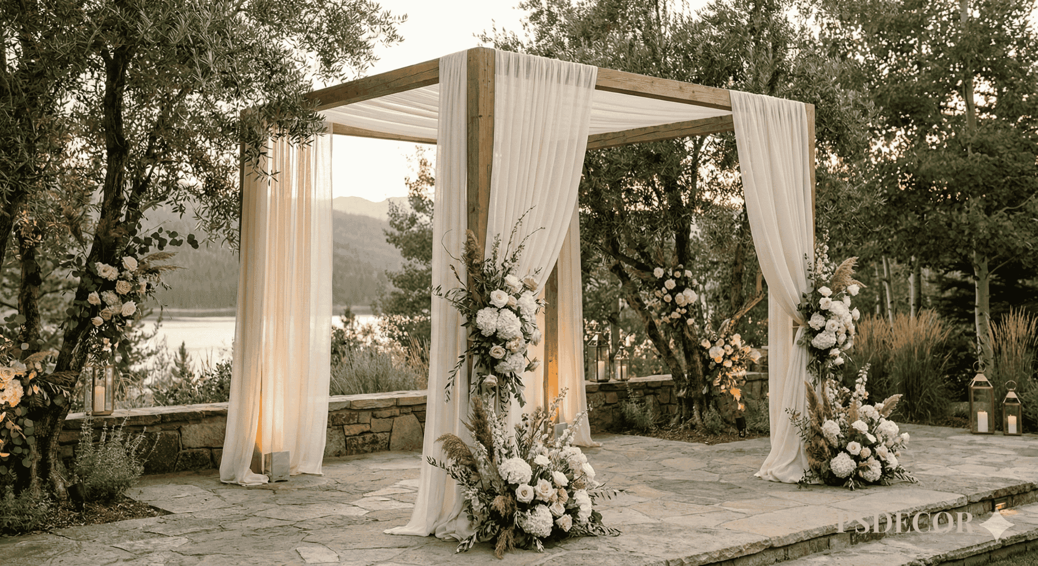 2026 Mandap Designs That Look Luxurious Without Overspending - 5. Nature-Led Mandaps: Let the Venue Do the Work