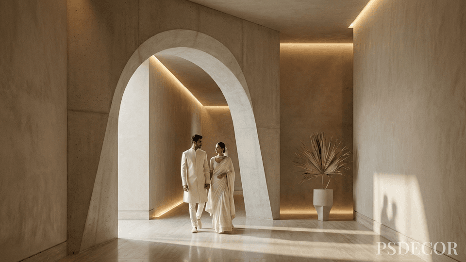 Trending Entry Ideas for Brides & Grooms in 2026 - 11. Editorial Minimalist Entries