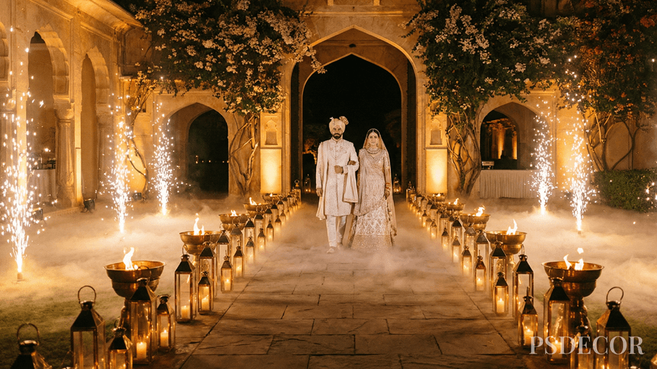 Trending Entry Ideas for Brides & Grooms in 2026 - 7. Fire, Smoke & Light - Used with Restraint