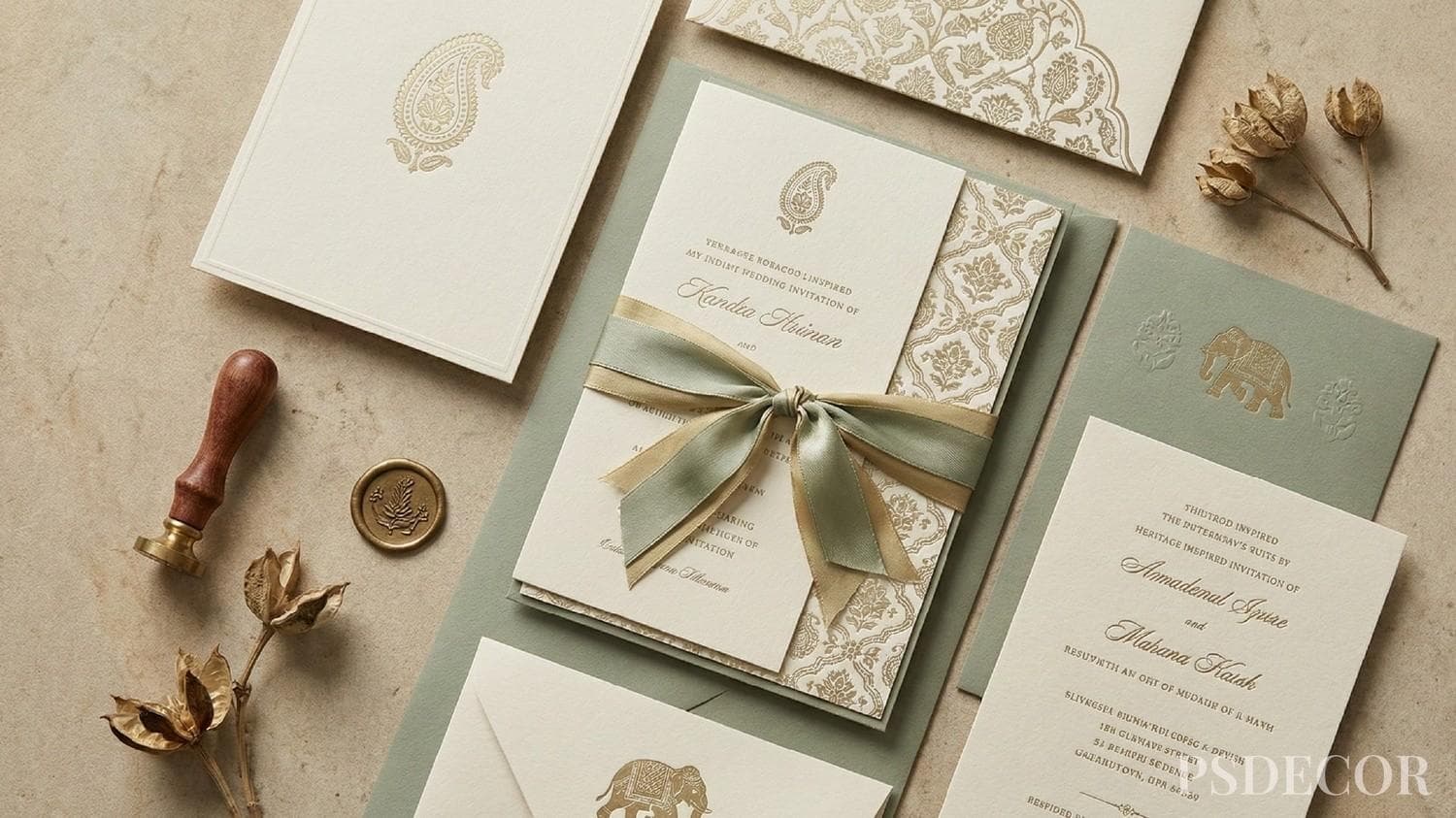 Latest 2026 Wedding Invitation Ideas Your Guests Will Love - 6. Heritage-Inspired Indian Motifs (Reimagined)