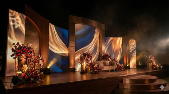 2026 Wedding Stage Designs That Are Breaking the Internet - 8. Cinematic LED & Projection Stages