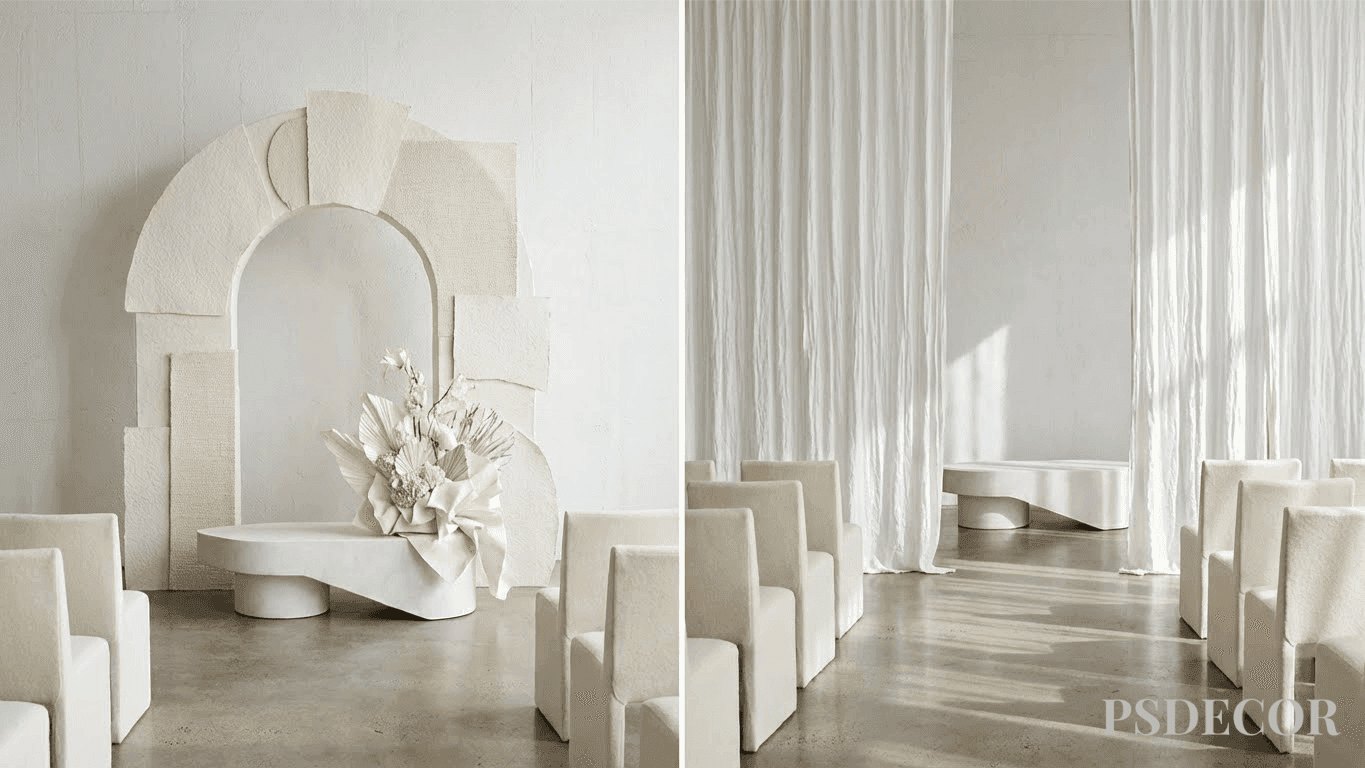 Wedding Color Trends 2026: Elegant Palettes Defining Modern Celebrations - 7. Monochrome Whites with Textural Layers