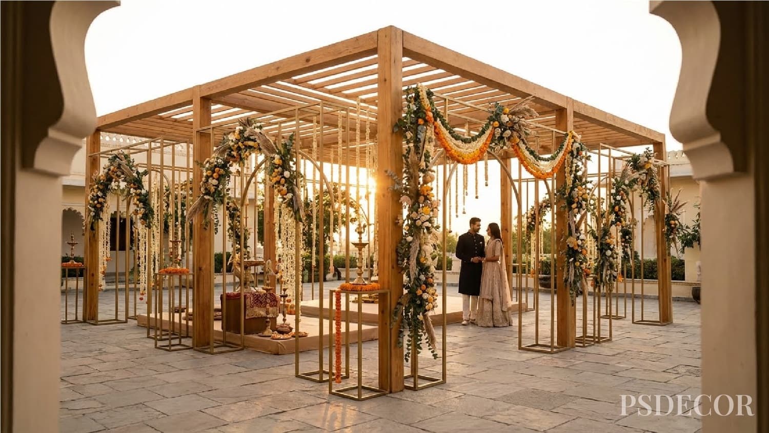 Eco Is the New Opulence: How Sustainable Wedding Décor Became the Ultimate Luxury in 2026 - 2. Reusable Architectural Installations