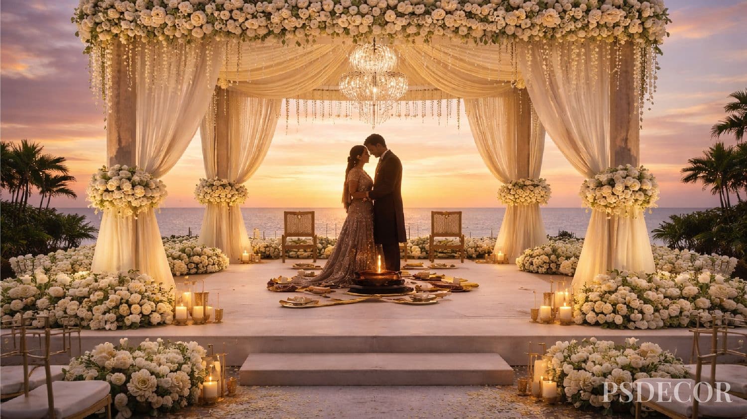 Modern Mandap, Main Character Energy: Minimal, Regal & Photogenic Trends NRIs Are Loving in India - Wedding decoration by PS Decor in India