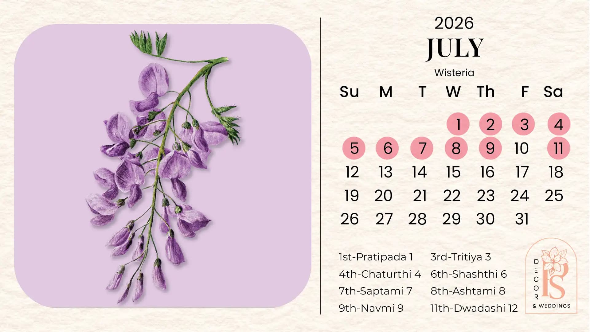 Shubh Vivah Muhurat 2026–27: Auspicious Wedding Dates According to Sanatan Jyotish & Panchang - July 2026 – Ashaadha Krishna