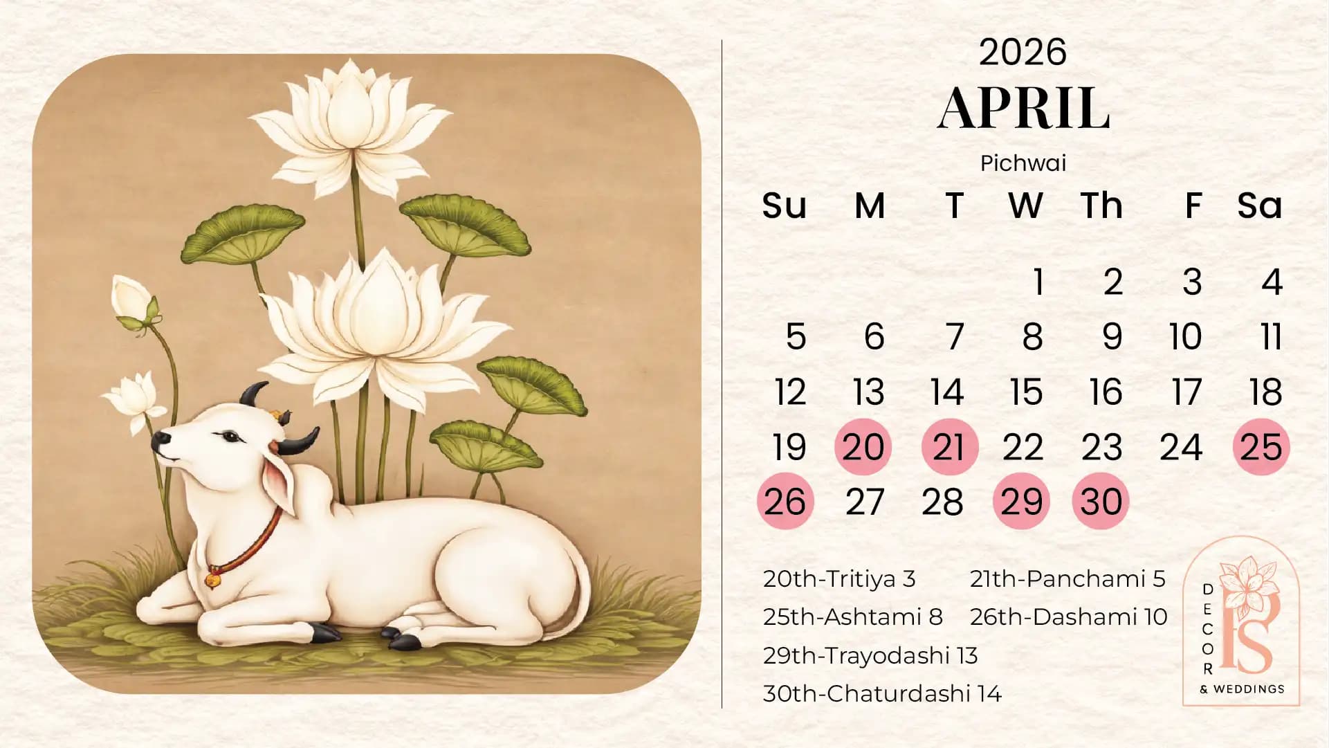 Shubh Vivah Muhurat 2026–27: Auspicious Wedding Dates According to Sanatan Jyotish & Panchang - April 2026 – Vaishakh Shukla Paksha