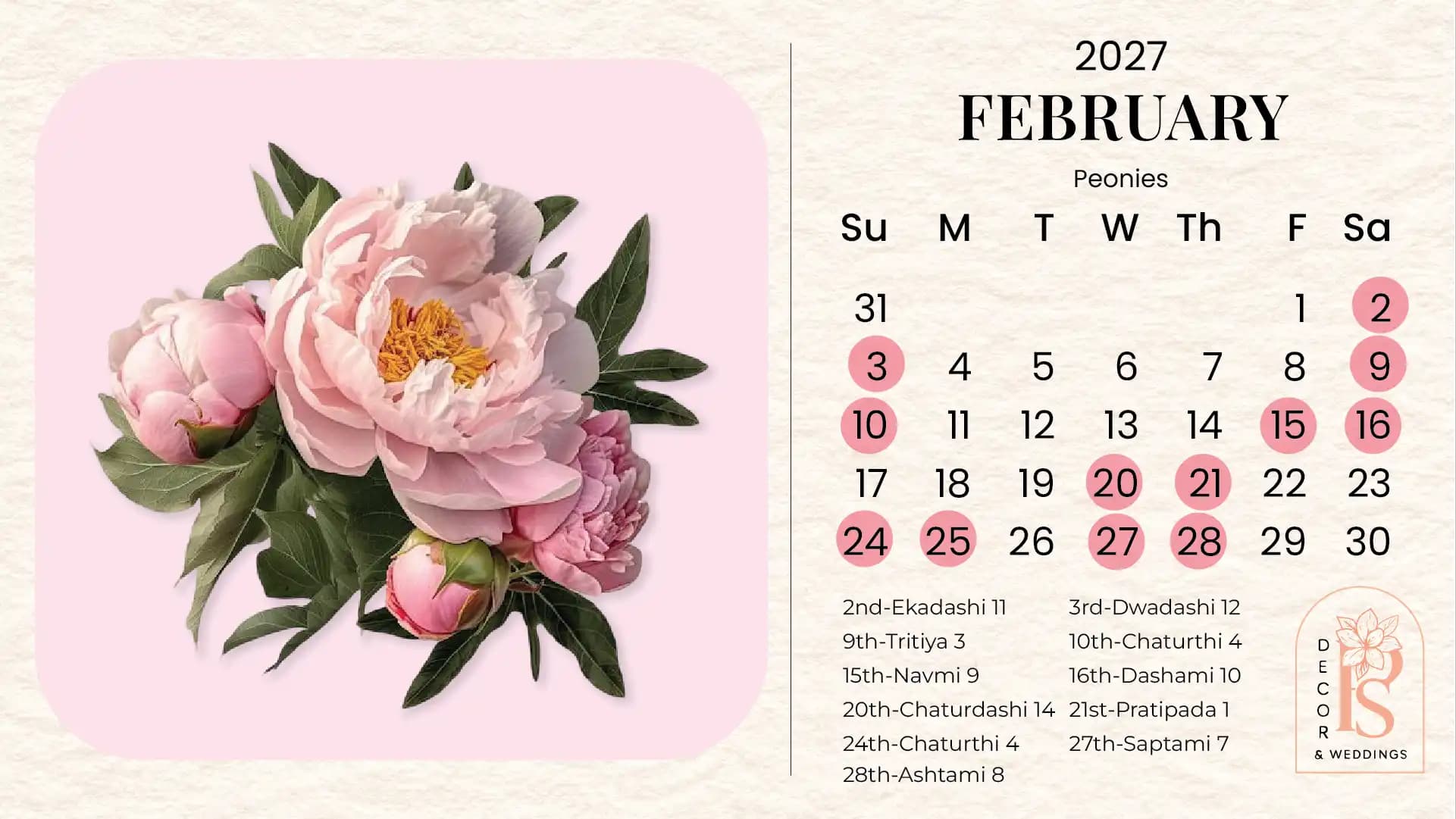 Shubh Vivah Muhurat 2026–27: Auspicious Wedding Dates According to Sanatan Jyotish & Panchang - February 2027 – Maagh & Falgun