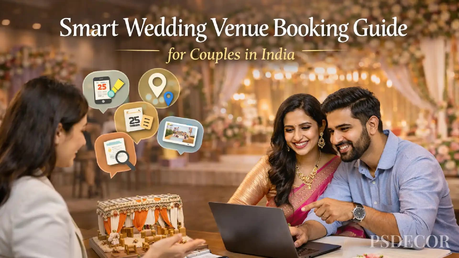 Smart Wedding Venue Booking Guide for Couples in India - Wedding decoration by PS Decor in India
