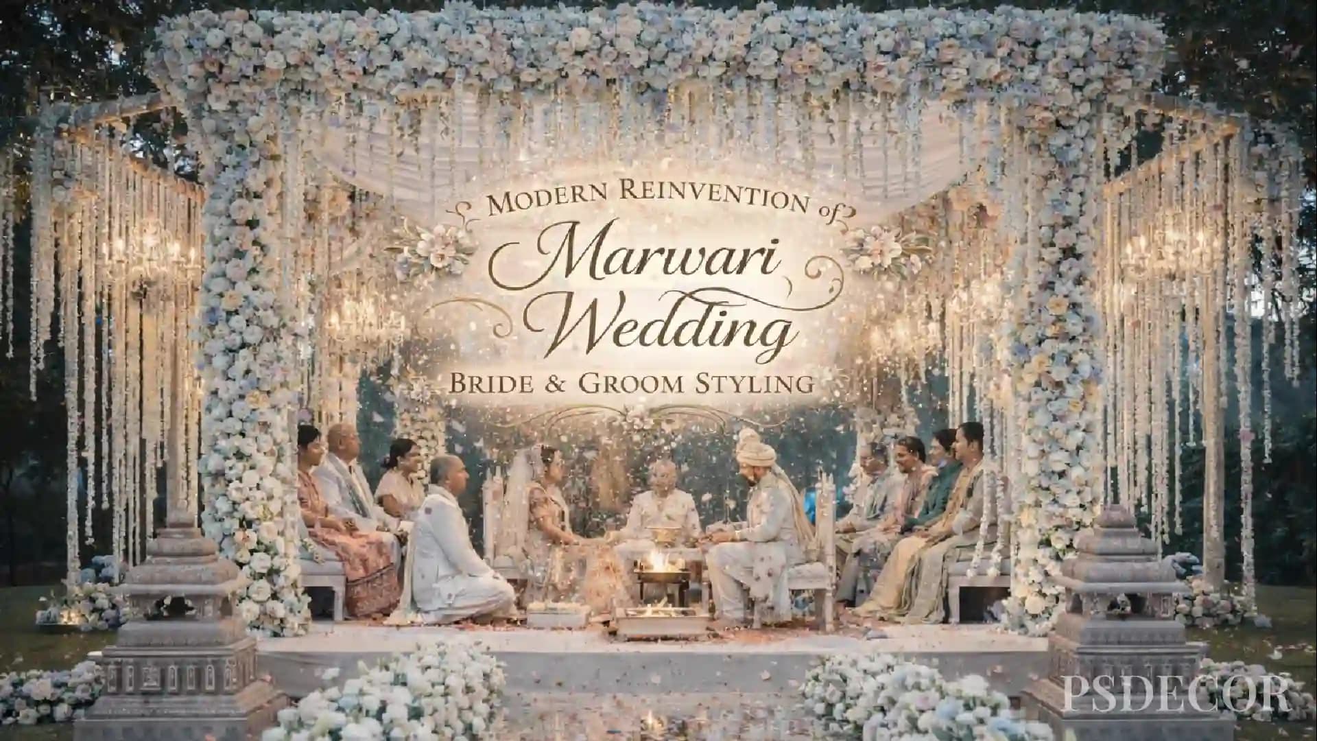 Draped in Dynasty: The Art, Legacy & Modern Reinvention of Marwari Wedding Bride & Groom Styling - Wedding decoration by PS Decor in India