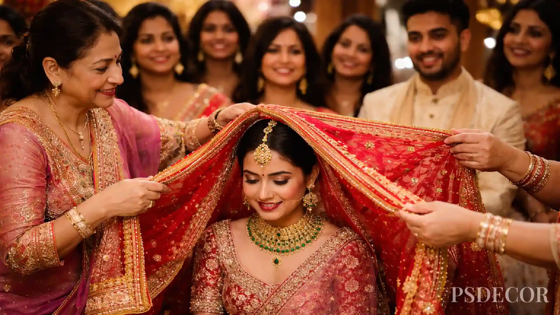 The Rituals That Give Punjabi Weddings Their Soul (Beyond the Celebrations) - Chunni Ceremony: Welcoming the Bride