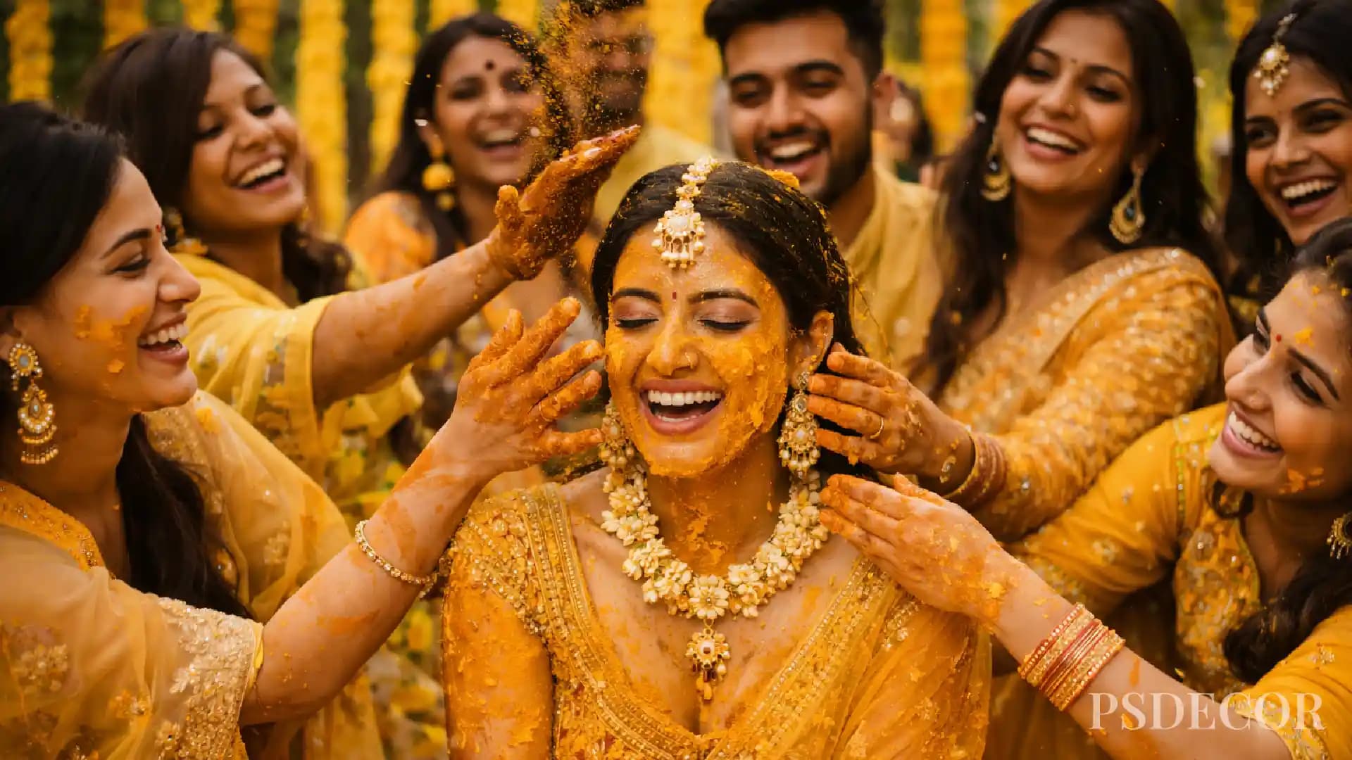 The Rituals That Give Punjabi Weddings Their Soul (Beyond the Celebrations) - Haldi: Blessings in the Colour of Sunshine