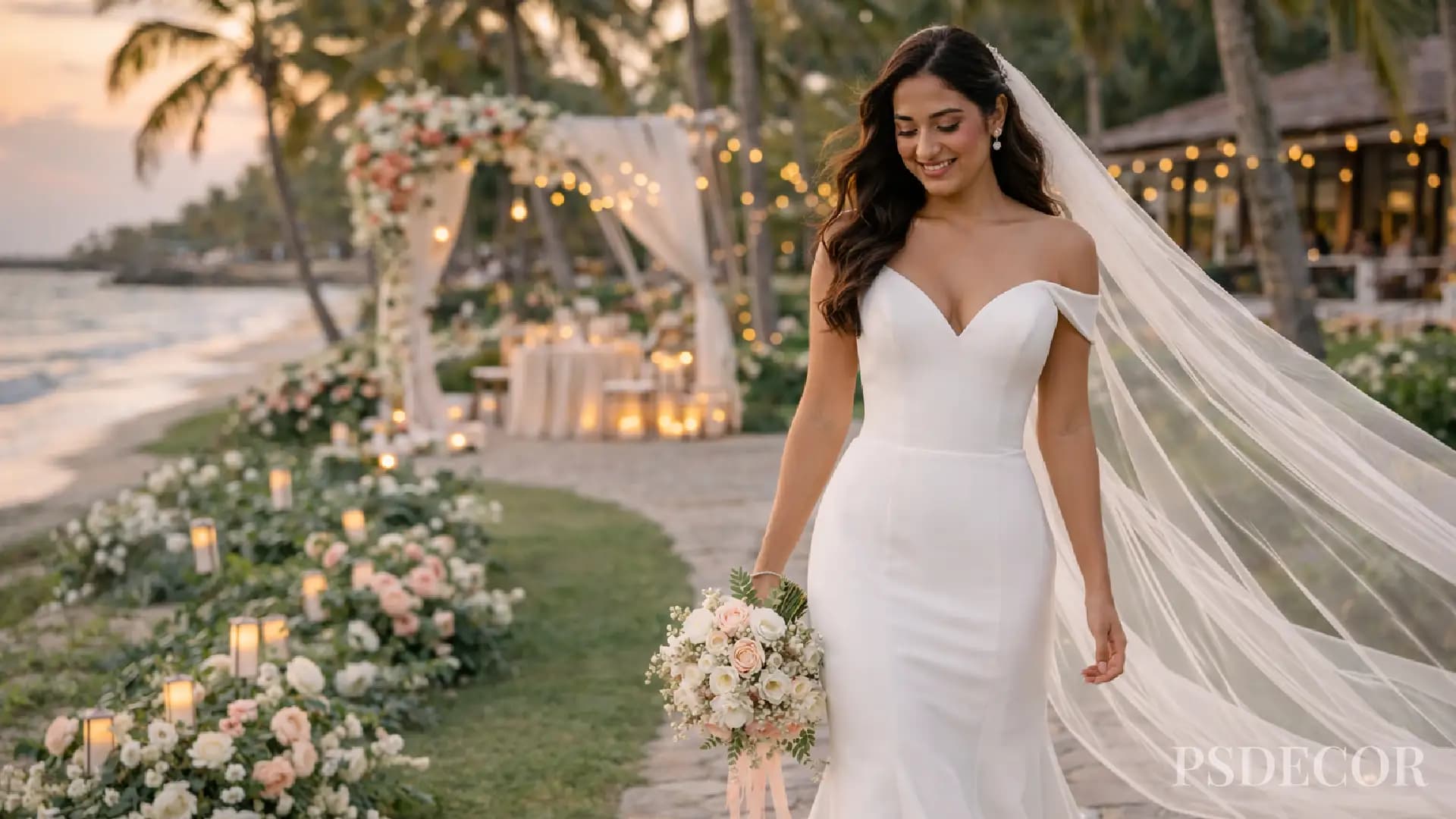 Salt, Silk & Sunsets: Dreamy Bridal Outfit Ideas for Beach and Destination Weddings - Ethereal Bridal Gowns for Destination Ceremonies