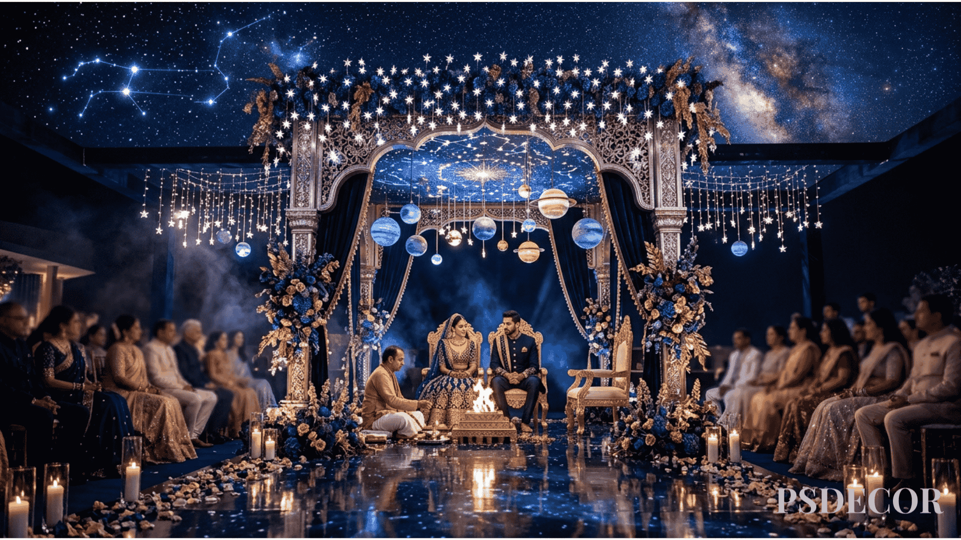 10 Avant-Garde Wedding Décor Themes That Redefine Celebration - 1. The Celestial Time Capsule