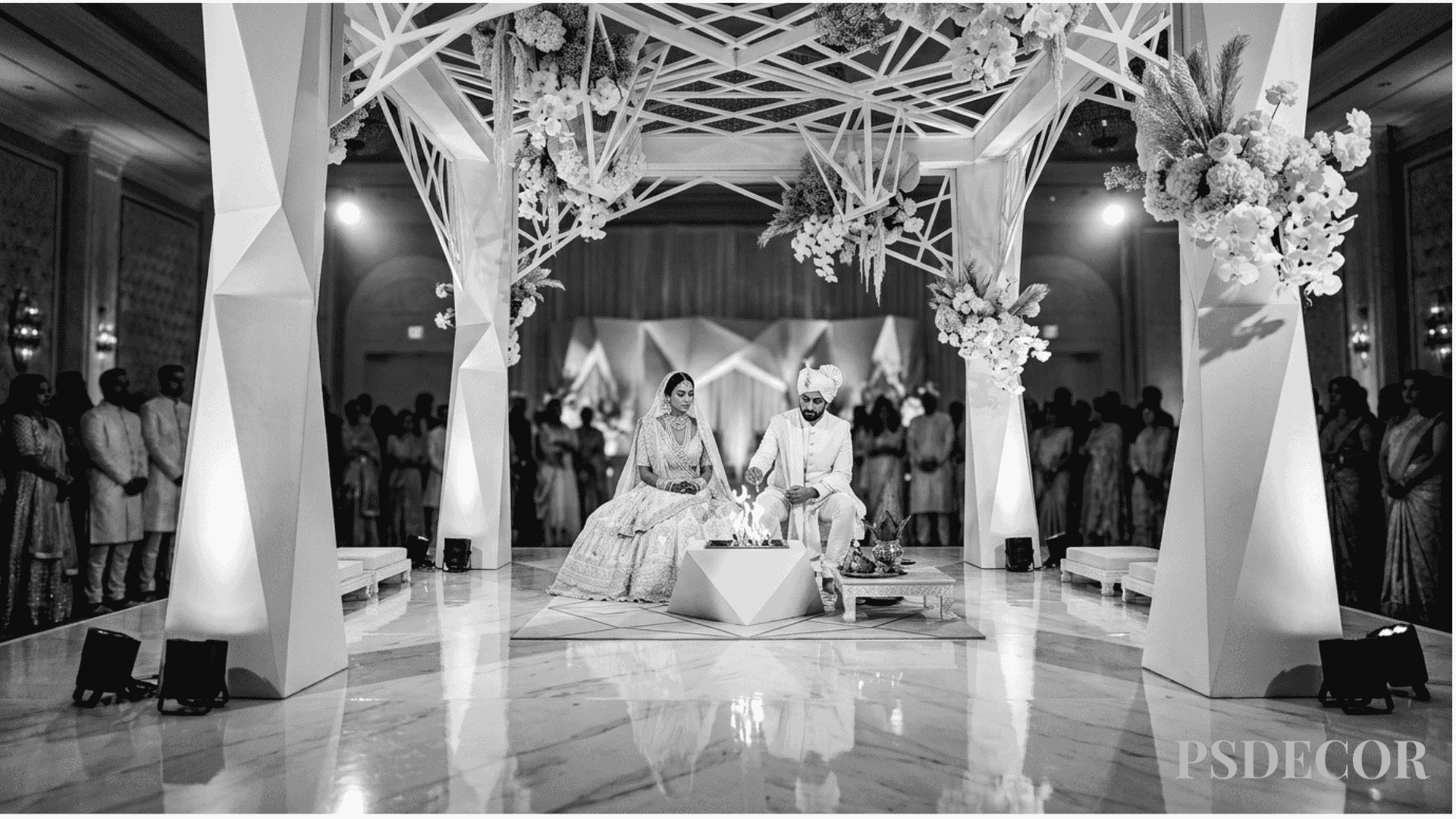 10 Avant-Garde Wedding Décor Themes That Redefine Celebration - 5. The Monochrome Avant-Garde Ritual