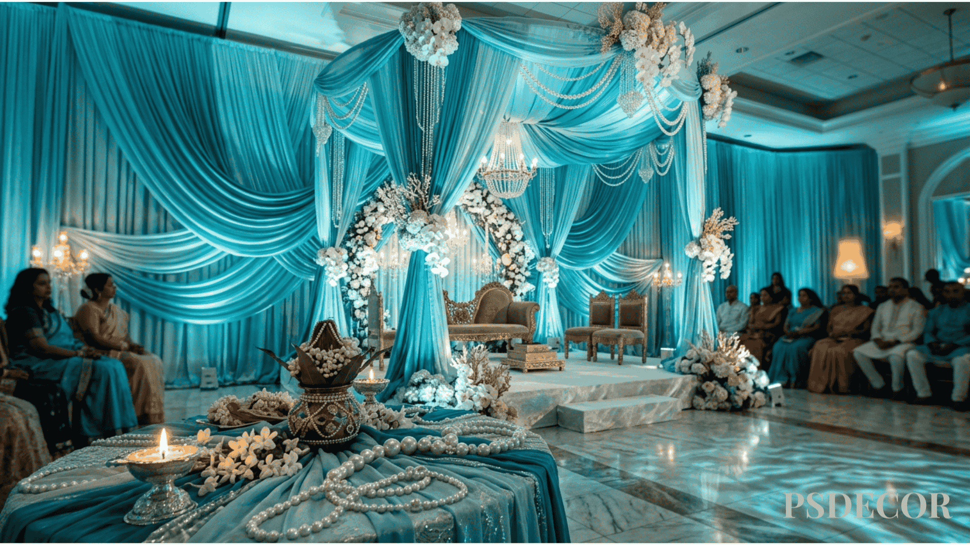 10 Avant-Garde Wedding Décor Themes That Redefine Celebration - 4. The Underwater Dreamscape (Without Water)