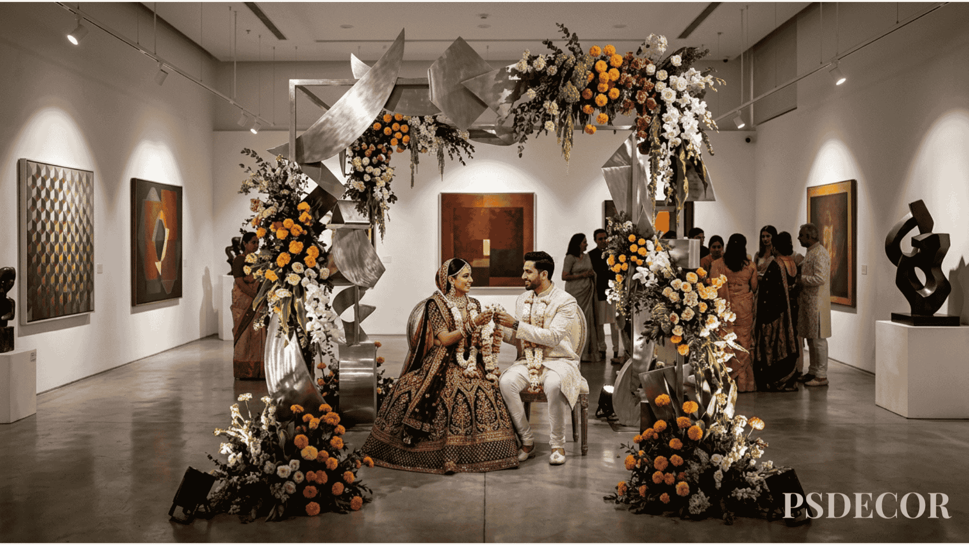 10 Avant-Garde Wedding Décor Themes That Redefine Celebration - 9. The Art Gallery Wedding