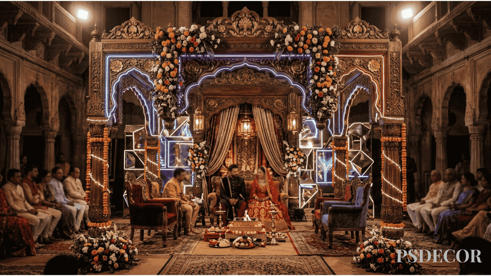 10 Avant-Garde Wedding Décor Themes That Redefine Celebration - 6. The Vintage Futurism Affair