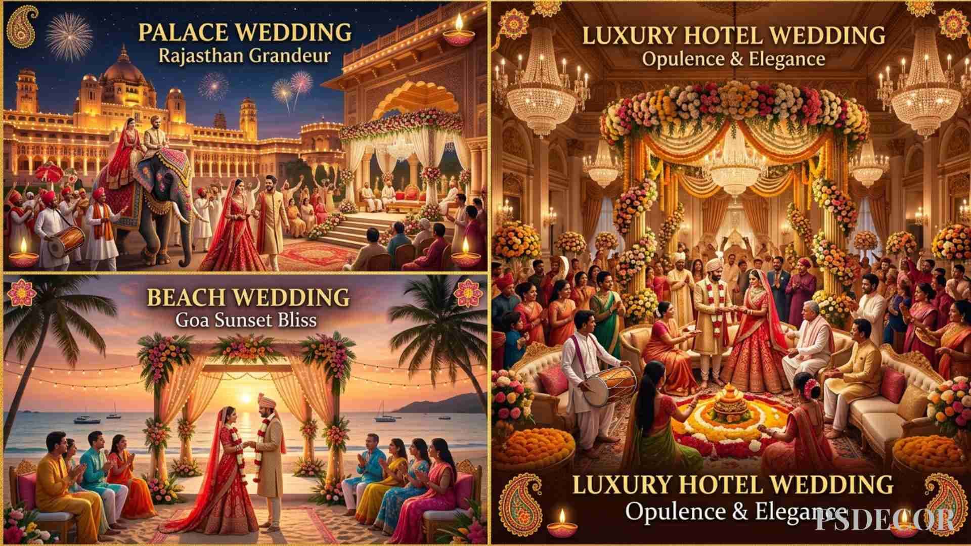 PS Decor's Complete Guide to Booking Wedding Venues in India from Abroad - Types of Wedding Venues in India You Can Choose From