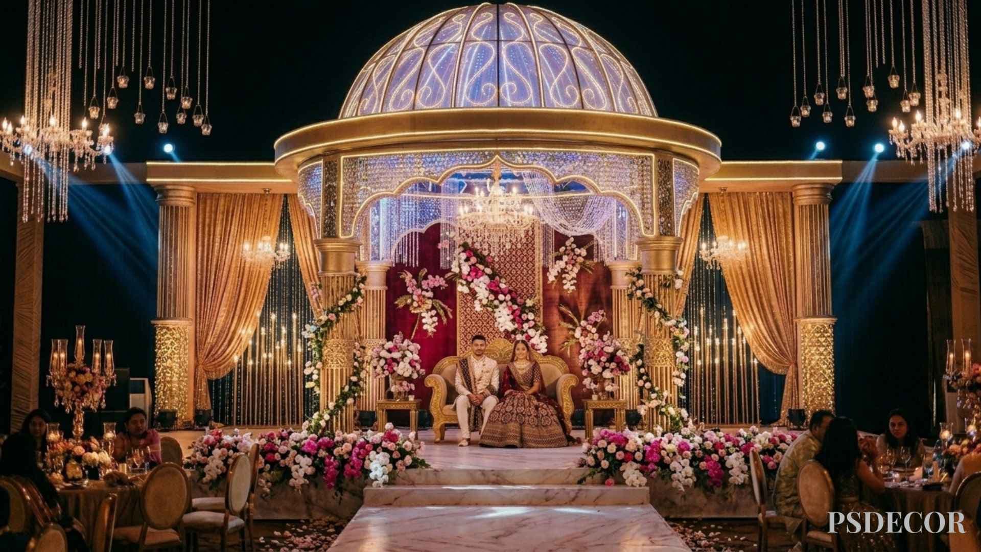 PS Decor Reveals: Most Popular Indian Wedding Themes for NRI Clients - Bollywood Glam Night: Lights, Camera, Celebration