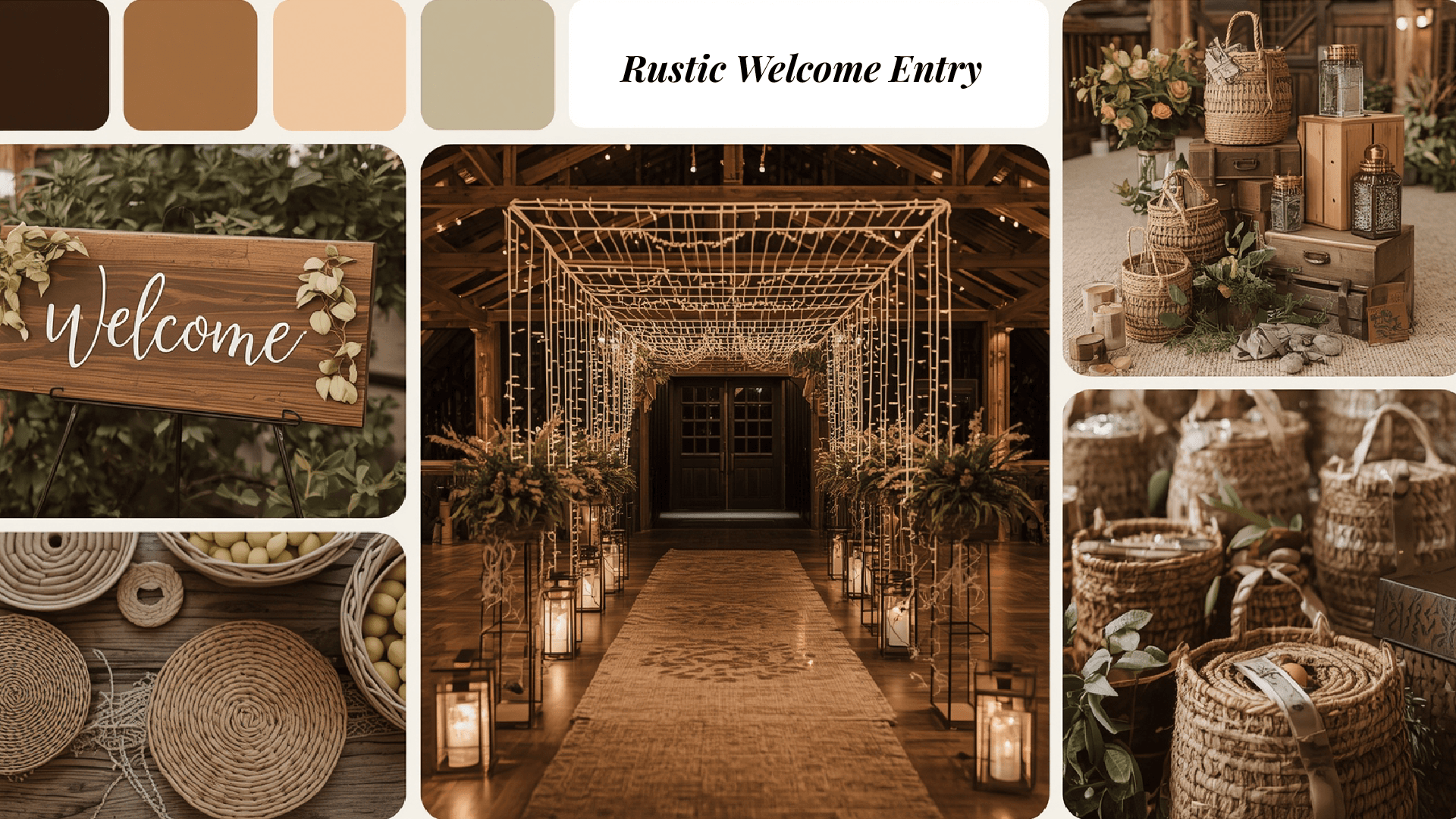 Top 10 Wedding Décor Ideas for Jim Corbett Weddings - Photos, Themes & Cost Guide - 5. Rustic Welcome Entry with Wooden Signage