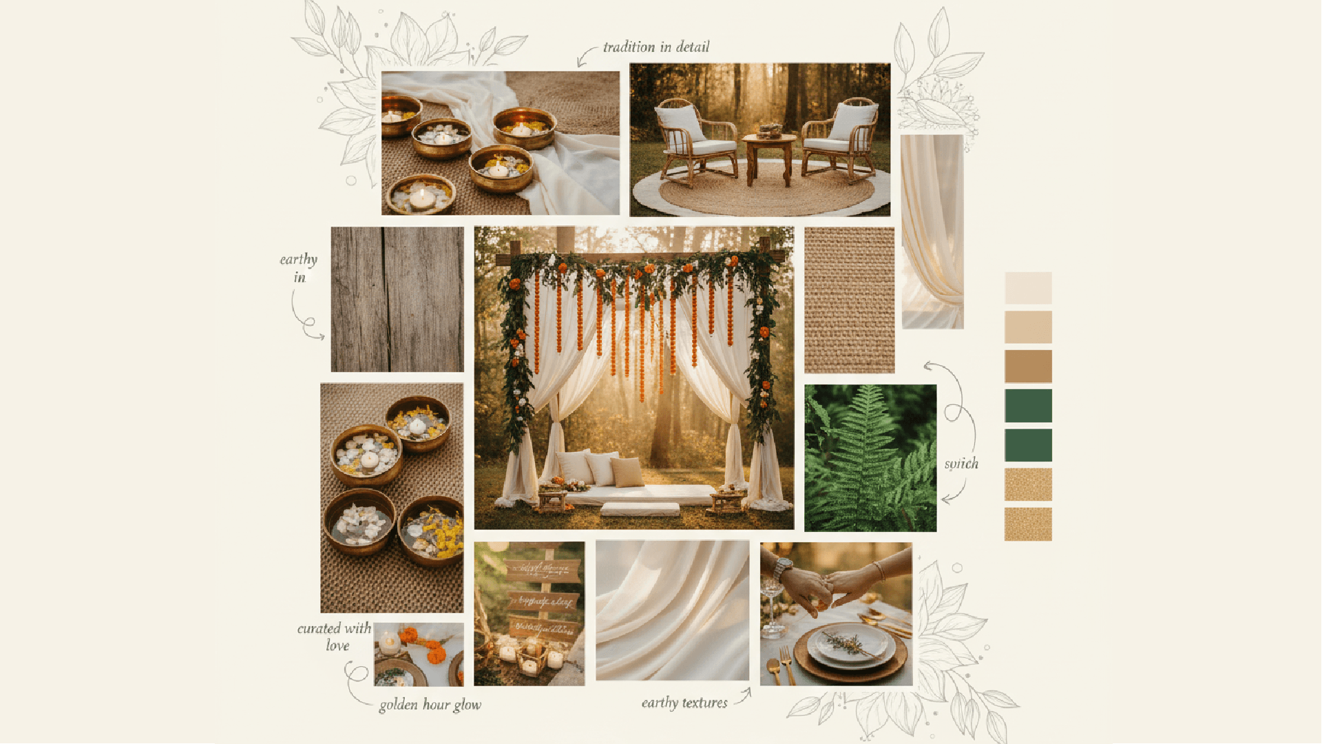 Top 10 Wedding Décor Ideas for Jim Corbett Weddings - Photos, Themes & Cost Guide - 1. Forest-Fusion Mandap (The Signature Corbett Look)