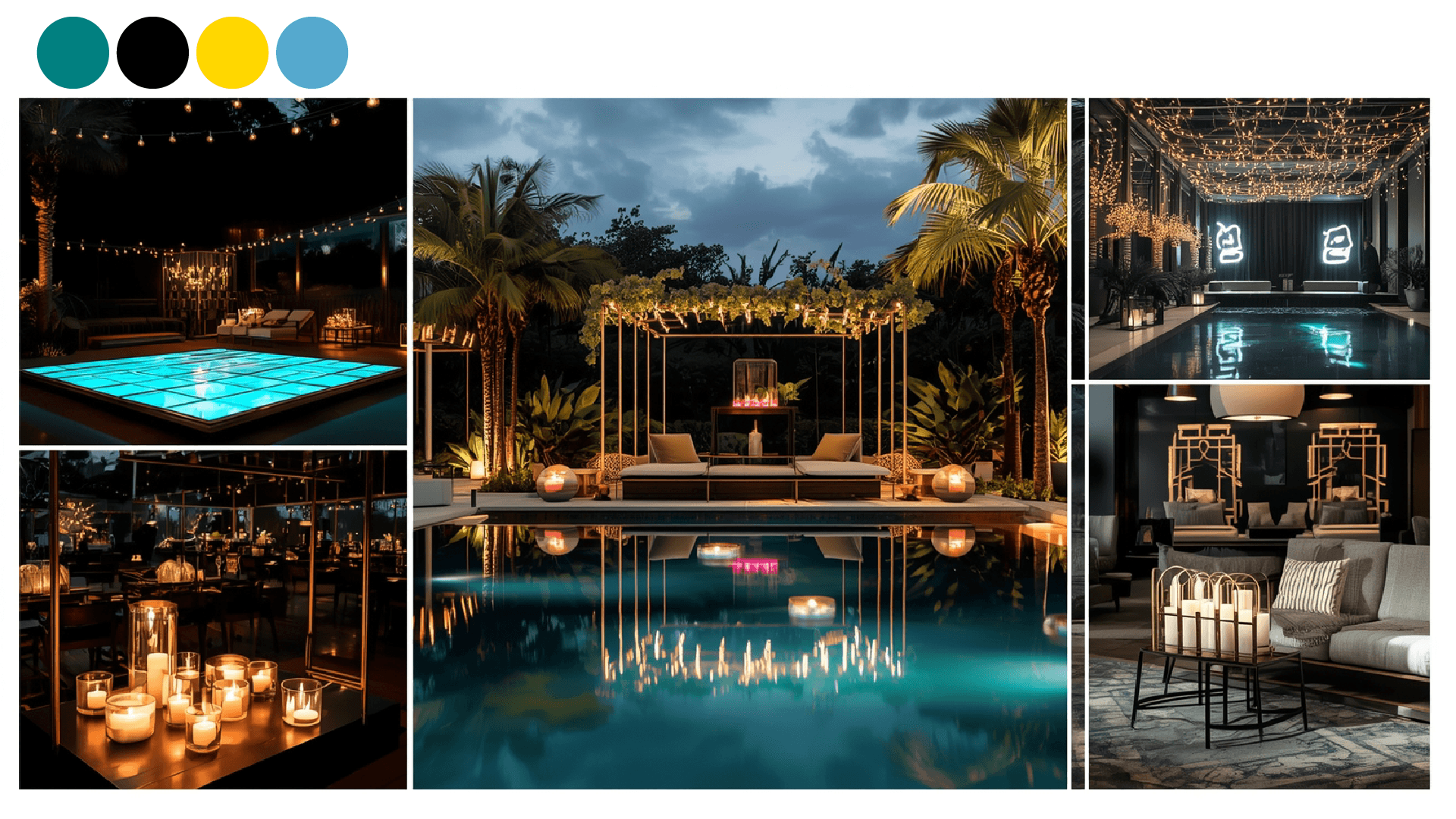 Top 10 Wedding Décor Ideas for Jim Corbett Weddings - Photos, Themes & Cost Guide - Poolside Cocktail Details