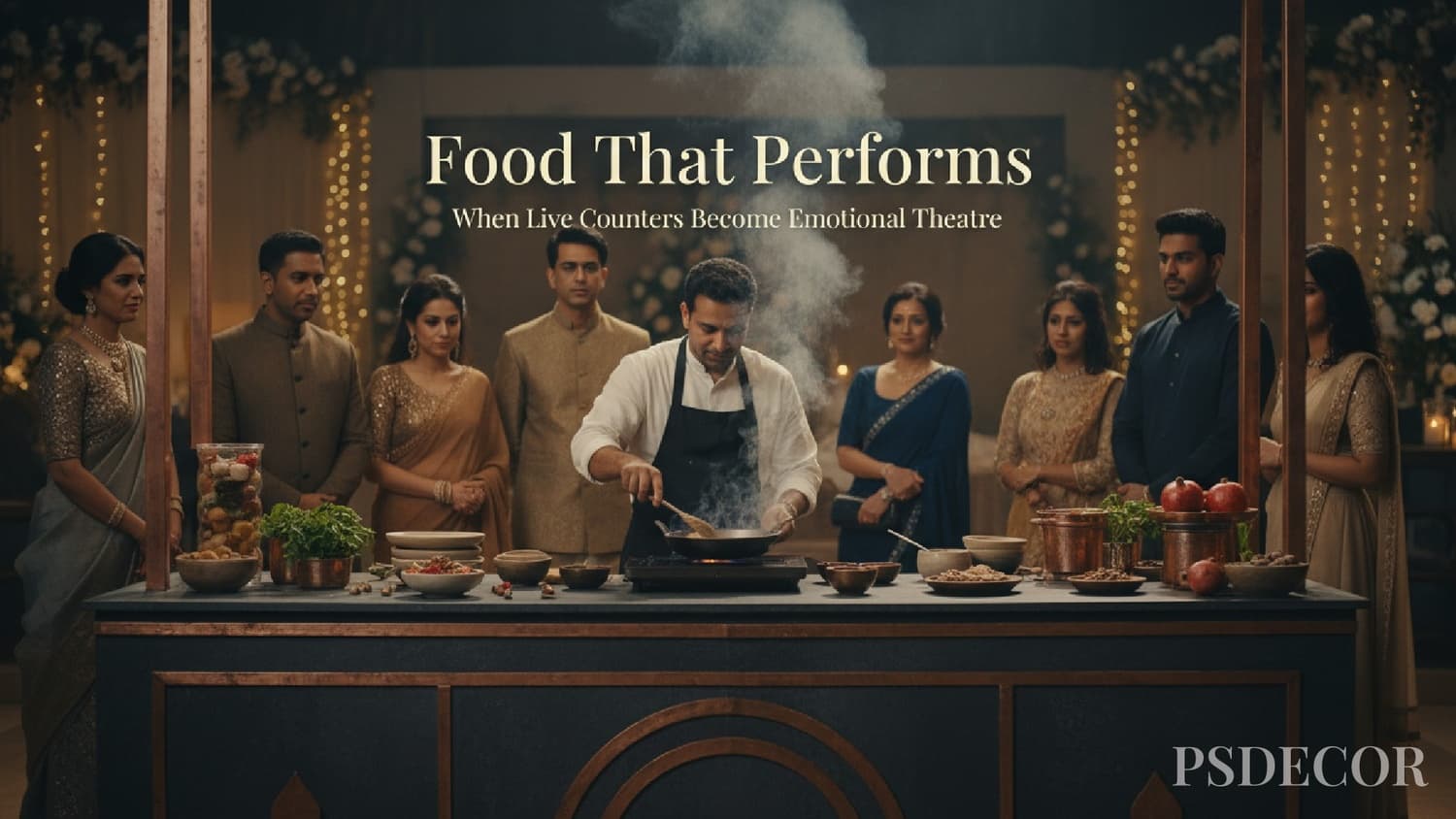 Food That Performs: When Live Counters Become Emotional Theatre - Wedding decoration by PS Decor in India