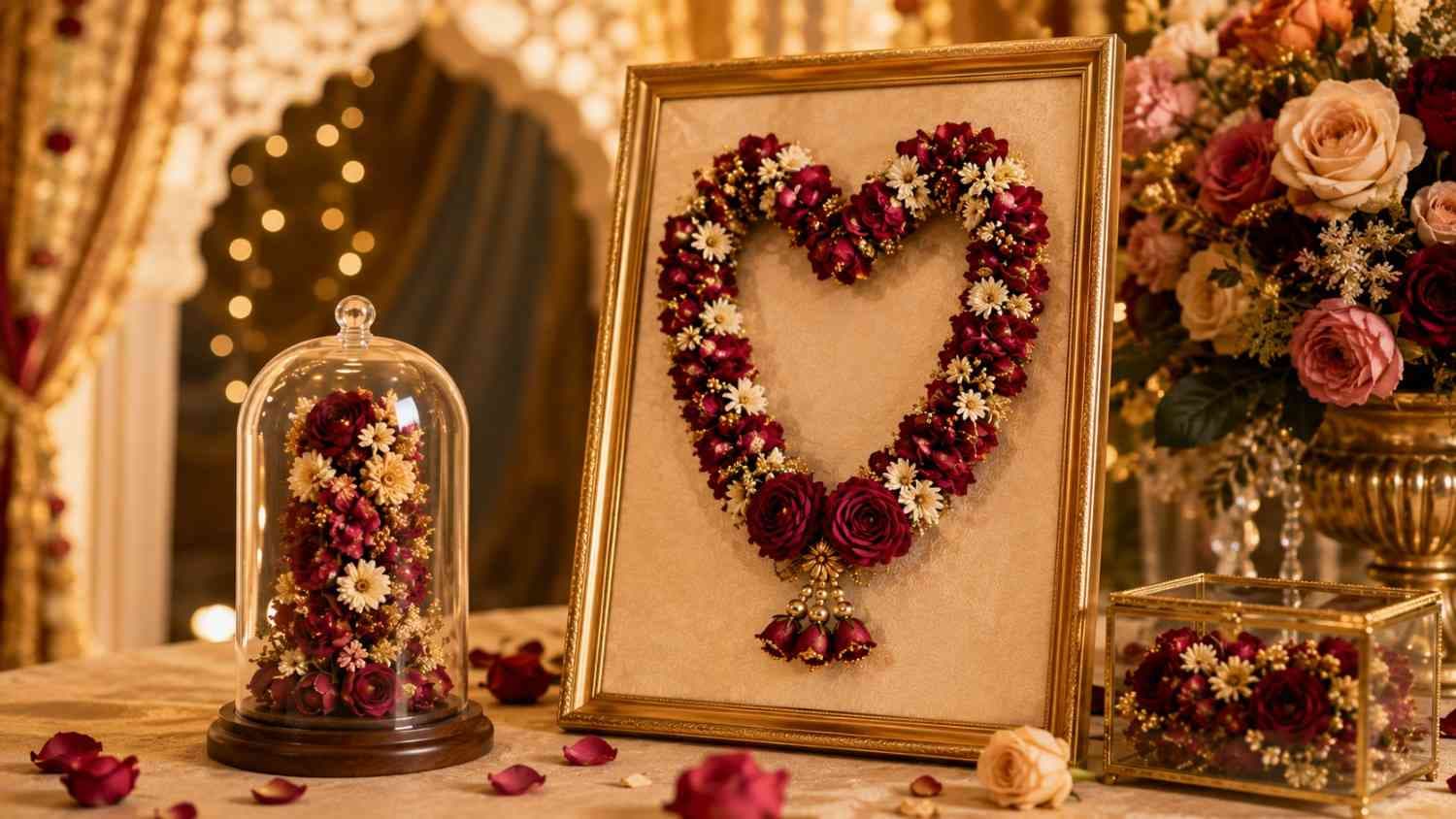 Varmala Preservation 2026: How Couples Are Turning Garlands Into Keepsakes - Wedding decoration by PS Decor in India