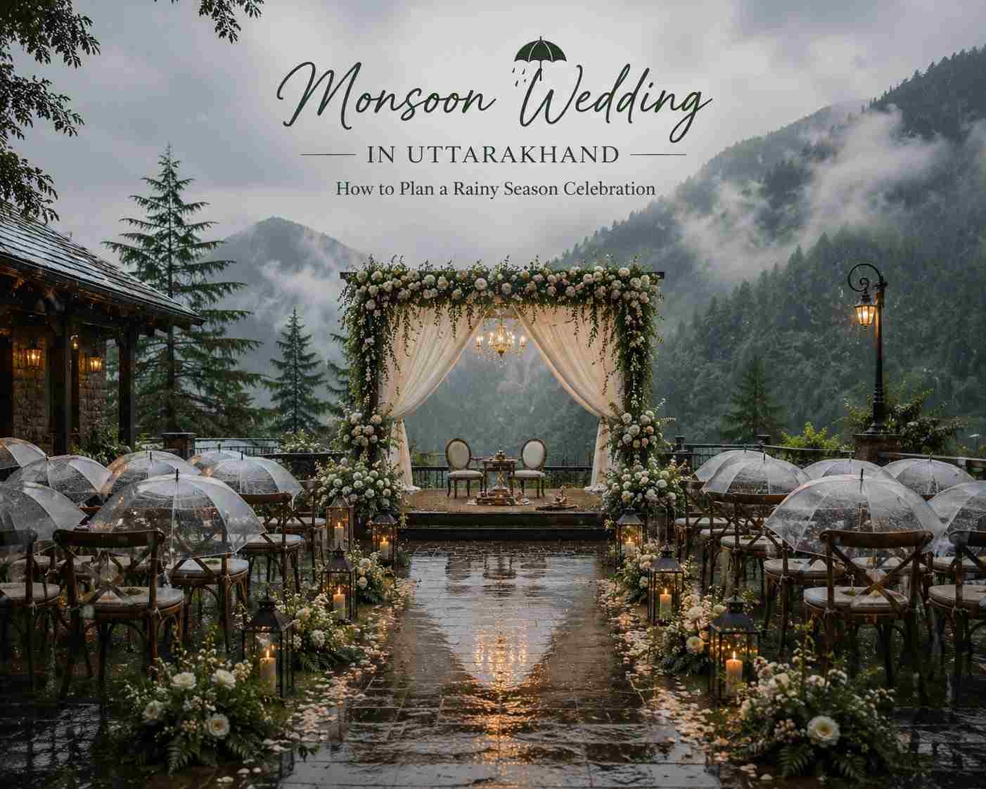 Monsoon Wedding in Uttarakhand: How to Plan a Rainy Season Celebration - Wedding decoration by PS Decor in India