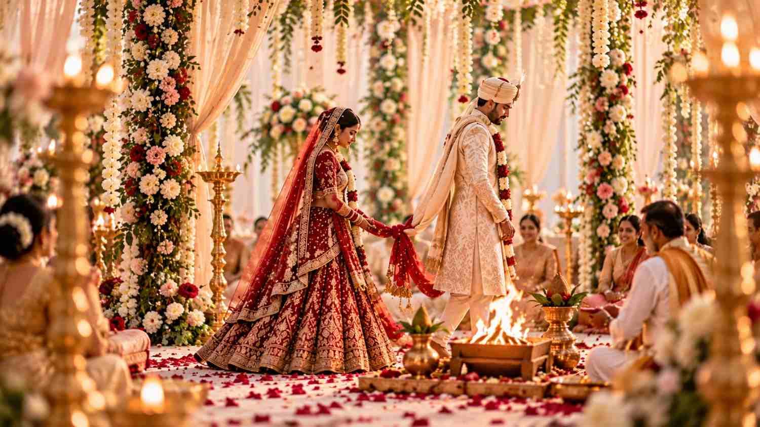 The Seven Vows of Saat Phere: Meaning, Rituals & Significance - Wedding decoration by PS Decor in India