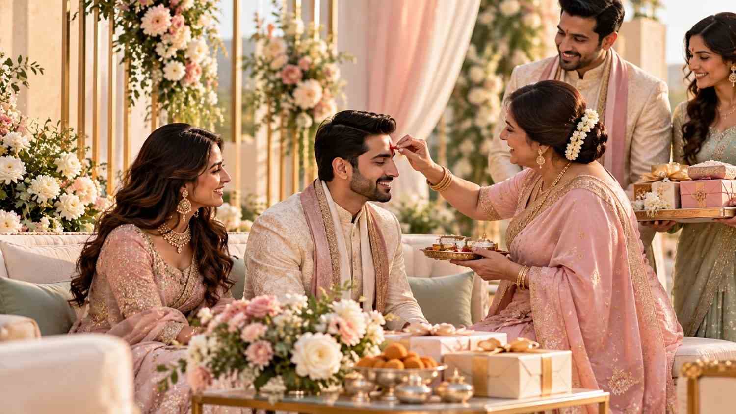 Roka & Tilak Ceremonies: The First Steps of an Indian Wedding - Wedding decoration by PS Decor in India